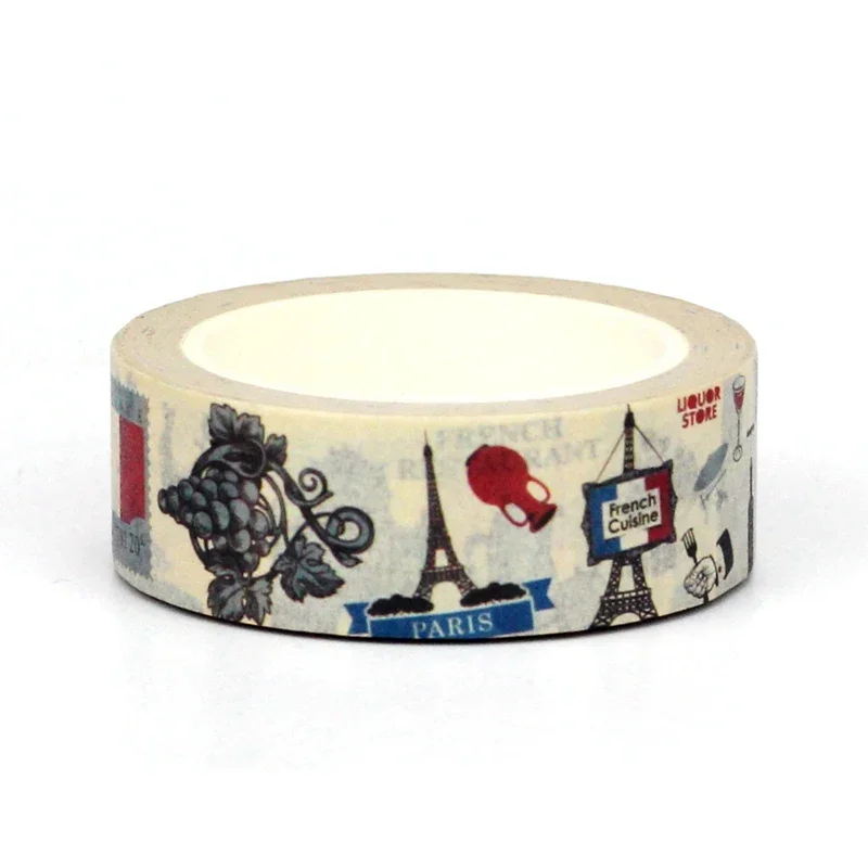 NEW 1PC 10M Deco Vintage Paris Eiffel Tower Washi Tape for Scrapbooking Journaling Adhesive DIY Masking Tape Cute Stationery 2