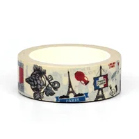 NEW 1PC 10M Deco Vintage Paris Eiffel Tower Washi Tape for Scrapbooking Journaling Adhesive DIY Masking Tape Cute Stationery 2