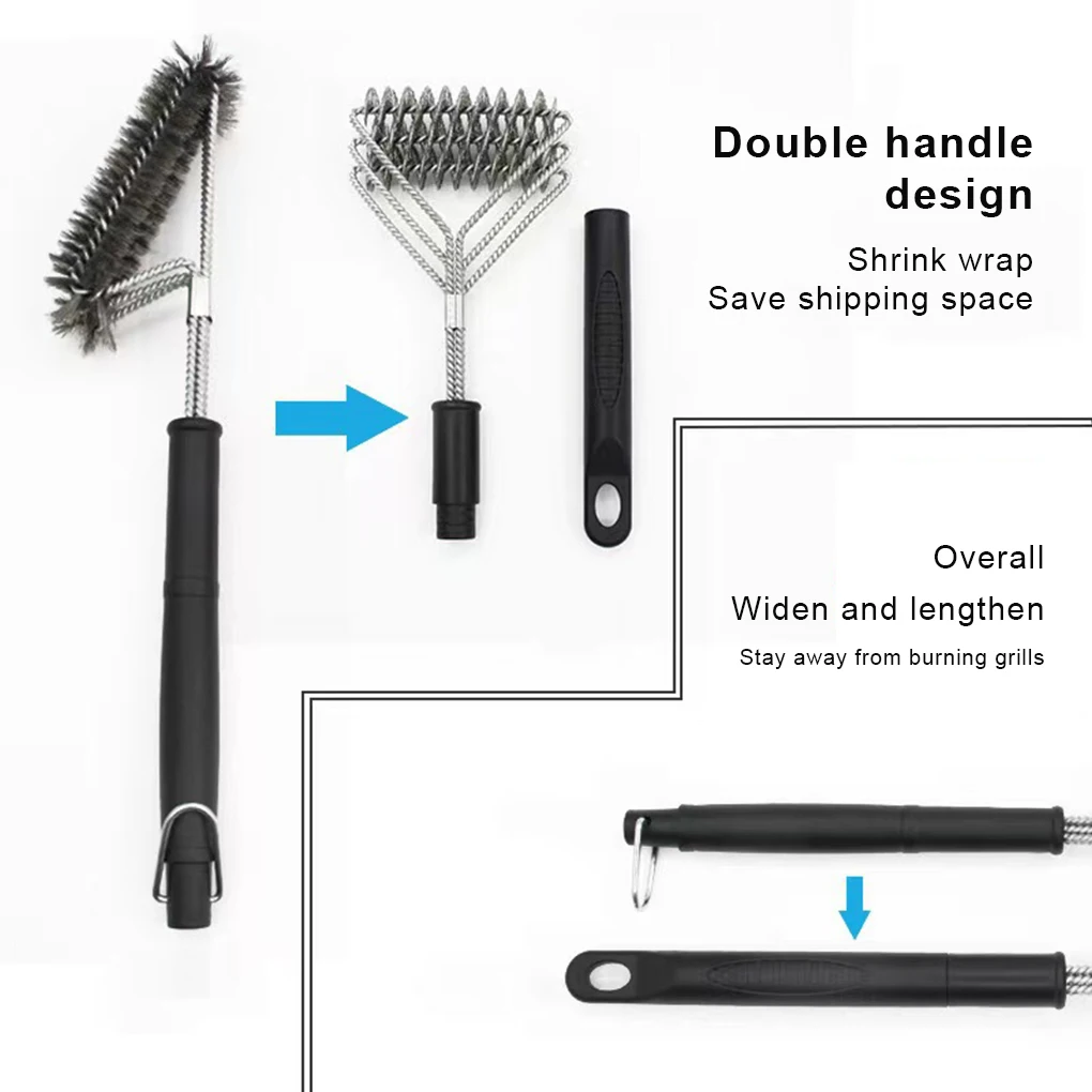 18 heavy-duty bbq grill brush with