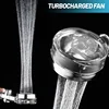 New Turbo Propeller Shower Head Water Saving High Preassure Flow 360 Degrees with Fan Extension Showerhead Rainfall with Holder 4