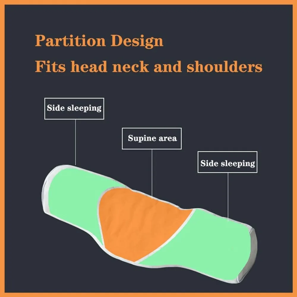 Neck Pillow Cervical Pillow Cylindrical Memory Foam Stiff Neck Pain Relief Sleeping Travel Bolster Pillow for Bed Back Sleepers 5