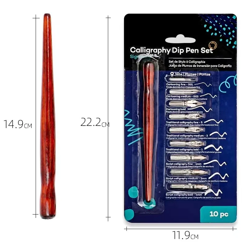 Special Designs Calligraphy Nibs Dip Pen Set For Cartoon Animation Lettering Skeching Art Drawing Mapping Decorative 9