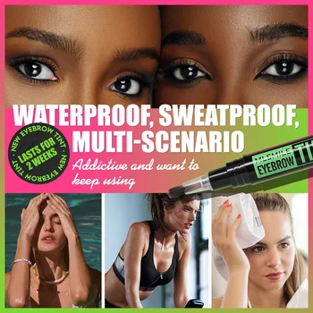 2Colors Eyelash Eyebrow Dye Tint Kit Fast Tint Brow Dye Gel Eyebrow Cream Brow Enhancers Henna Mascara Makeup Tool 3