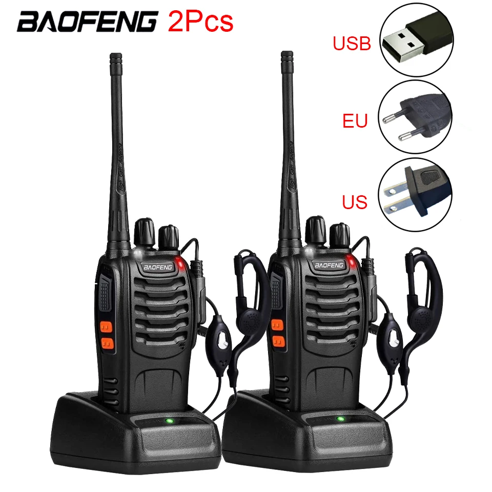 

2Pcs/Lot baofeng BF-888S Walkie Talkie Two-way Radio Set BF 888s UHF 400-470MHz 16CH walkie-talkie Radios Transceiver