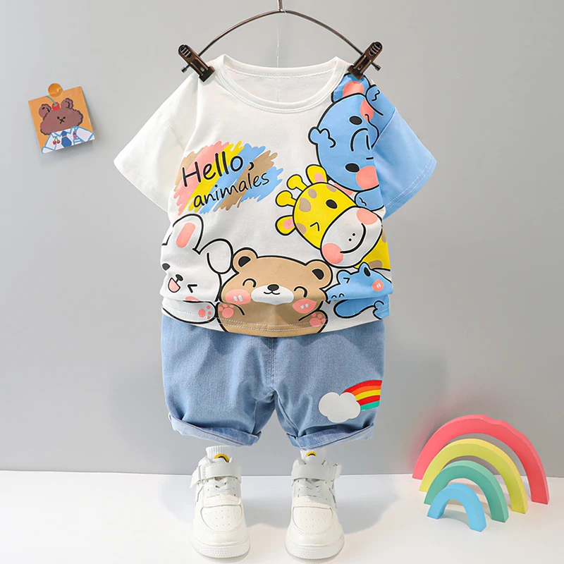 Newborn Baby Girls and Boys Clothing Suit For Spring summer Grils Bows Set New Cute Overalls Baby Clothing Set For Boys Clothes Baby Clothing Set classic Baby Clothing Set