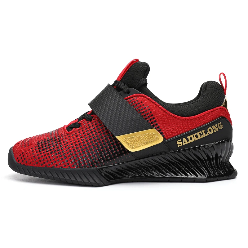 

New Trend Men Squat Hard Pull Shoes Black Red Boxing Shoes for Men Unisex Comfortable Athletic Shoes Men Women Size 37-46