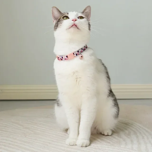 Colorful Collar Fit for Cat Puppy Necklace Adjustable 19-32cm Collar Harness Cute Pattern Pet Dog Collar with Bells Pet Supplies 2