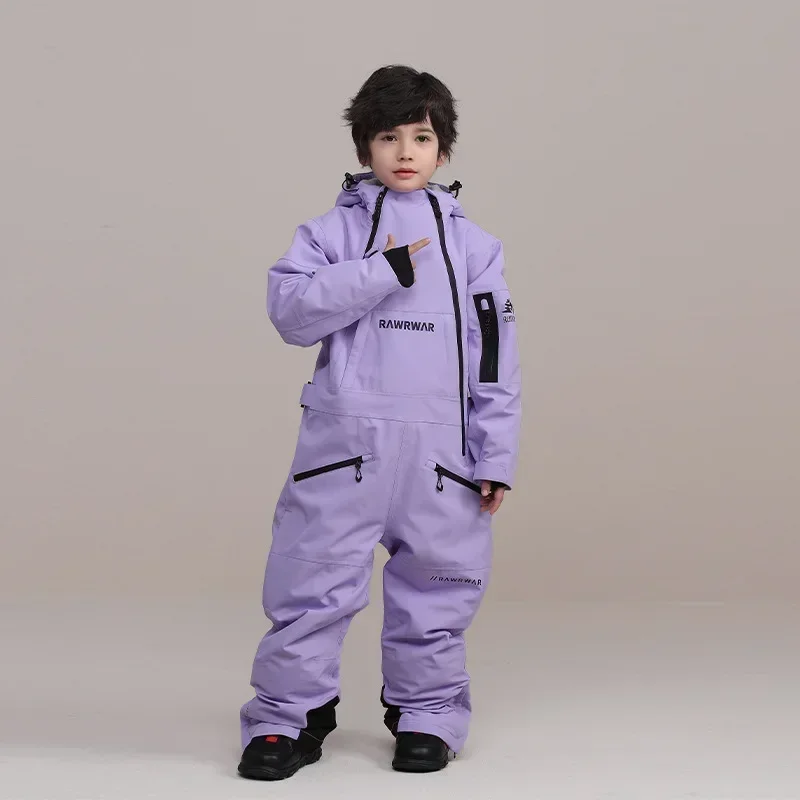 子供のための防風性と防水のスキースーツ、男の子と女の子のため