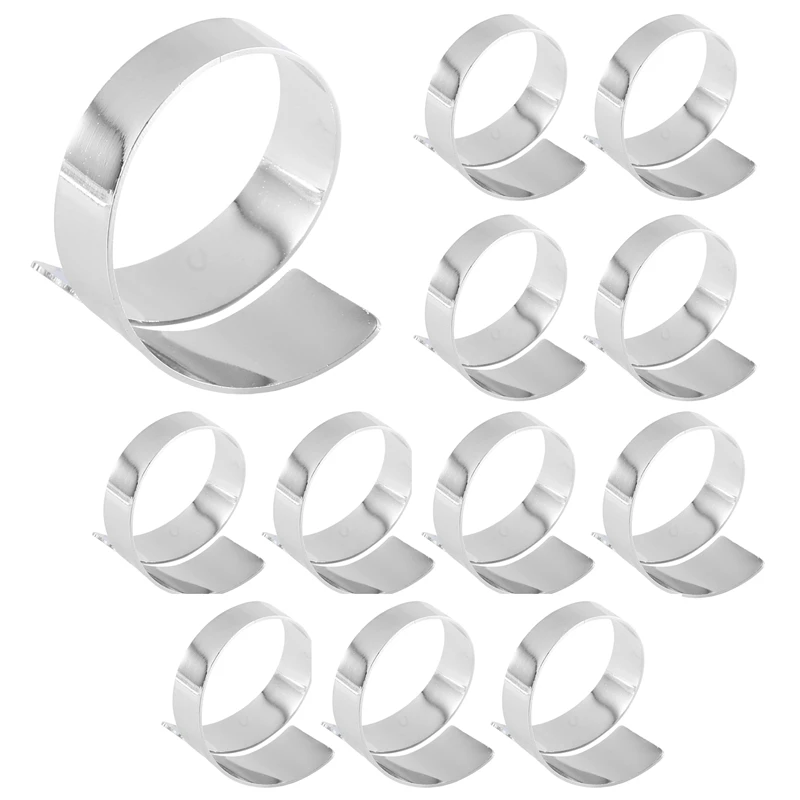 

12Pcs Metal Table Decor Napkin Ring Holder Spring For Wedding Setting, Easter Dinner, Valentine's Day