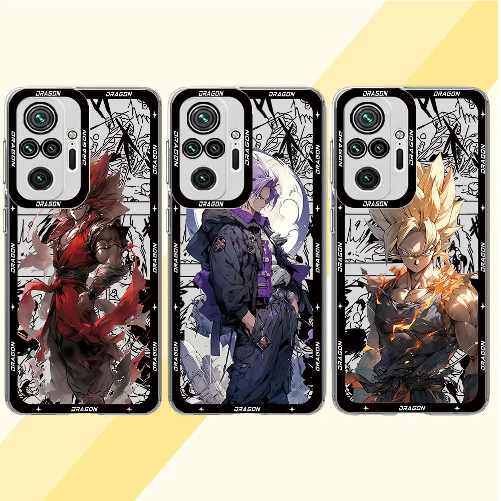 Custodia Anime Dragons-Balls Per Redmi Note 10 11 S 12 Pro Plus 5G 9S 10S 11 Pro 12S 9 10 Pro 9 Pro 11 Shell Cover Morbida Trasparente