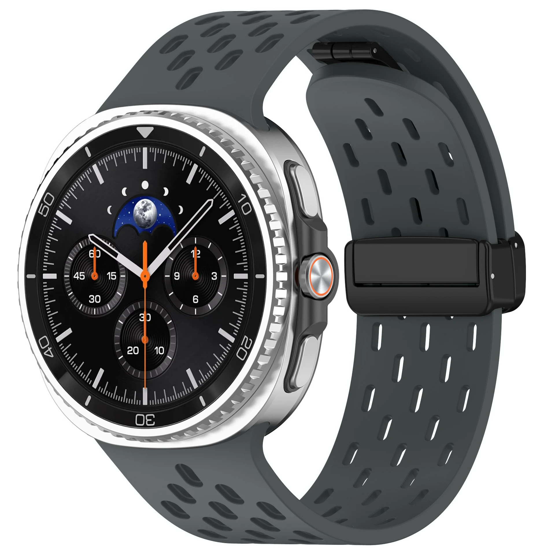 Magnetisches Armband für Samsung Galaxy Watch 8 Classic 46mm, Silikon Sport Atmungsaktives Correa Armband, Galaxy Watch 9 8 44mm 40mm Armband – Detail 11