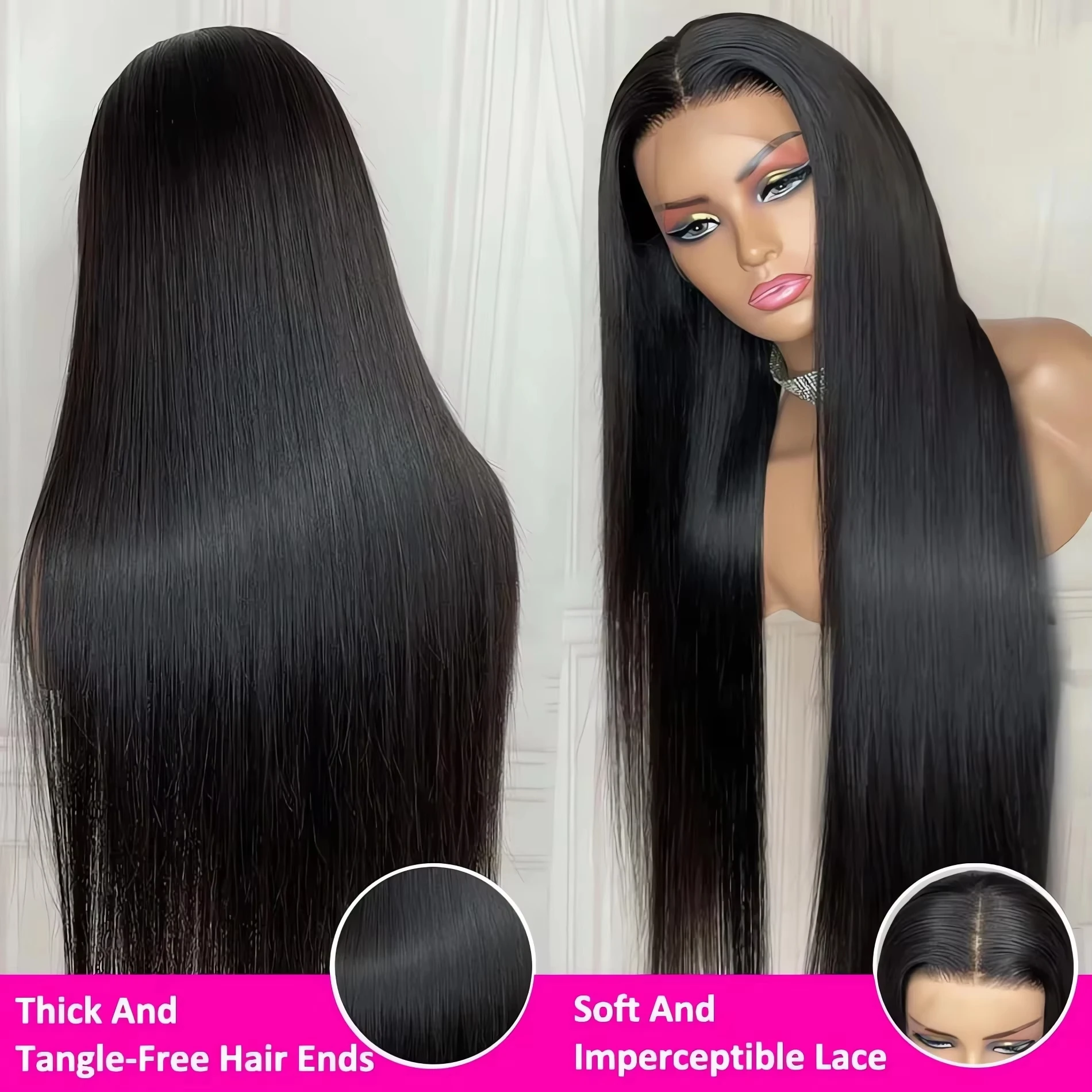 30 Inch Bone Straight Lace Front Wigs Human Hair 13x6 250 Density Hd Lace Frontal Wig 13x4 Brazilian Hair Pre Plucked For Women 5