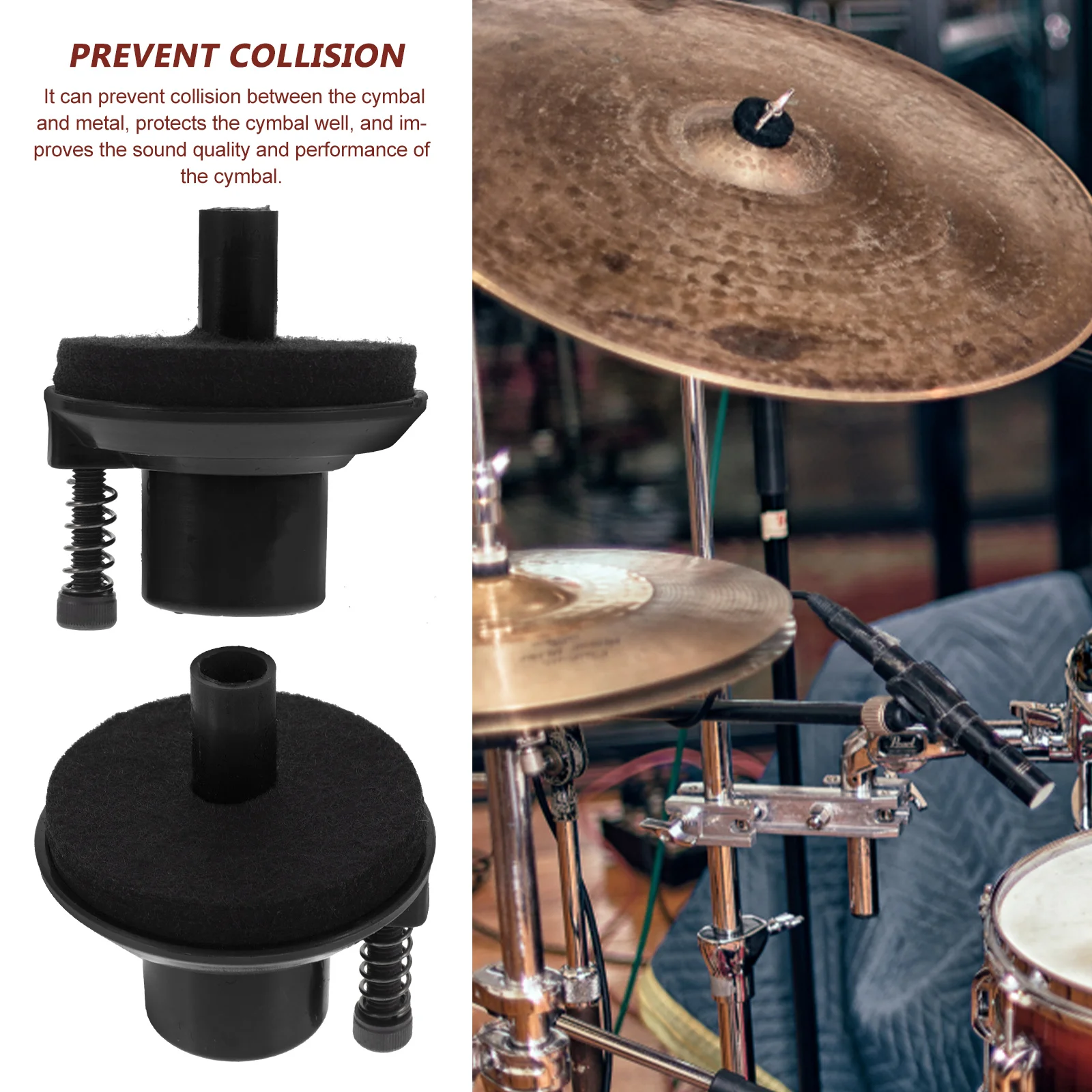 Drum Kit Accessories Durable Felt Pads for Cymbals Supplies Hi Hat Stand Clutch Cup Felts Practical