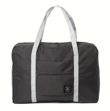 Portable Travel Bags Folding Unisex Large Capacity Women Hand Luggage Business Trip WaterProof black(007)