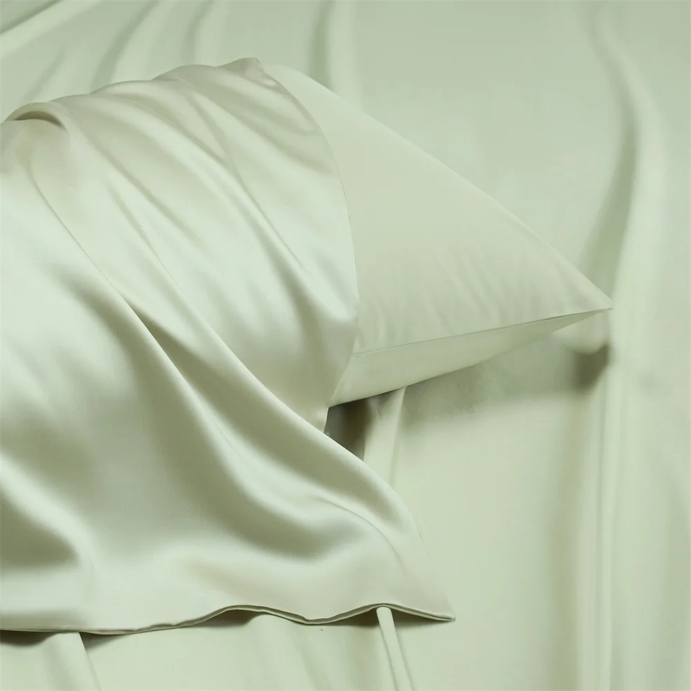 Luxury Ice Silk Cooling Pillowcases - Breathable Lyocell Blend, Ultra-Soft Summer Set (2pc)