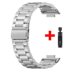 Premium Stainless Steel Metal Strap for Smartwatches - Stylish and Durable Wristband Bracelet (Silver and tool)
