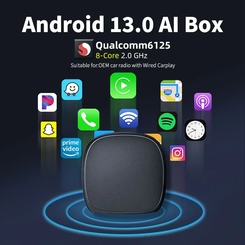CarplayAIBoxStreamingBox8GB128GBBuiltinGPSWifiWireless