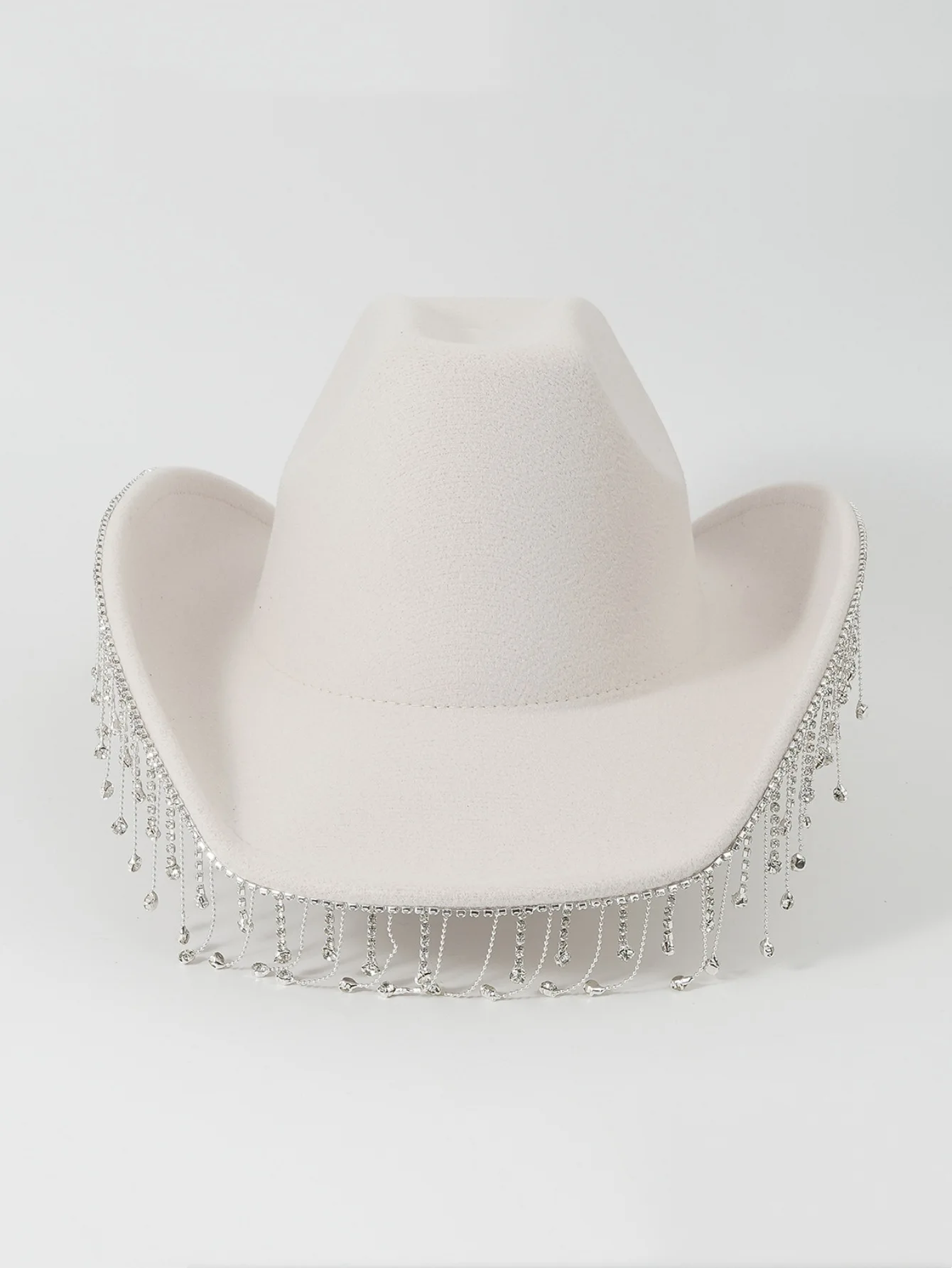 Cowboy Hat with Rhinestone Fringe Wedding Party Hats for Women Men Fedoras hat Feather Letter Accessory Party Denim Hat cowboy hats cowgirl hats