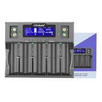 LiitoKala Lii-D4XL Universal Battery Charger | Fits 18650 18350 26650 16340 14500 AA AAA 9V | Ni-MH/NiCd & Li-ion Hybrid Chargin 6