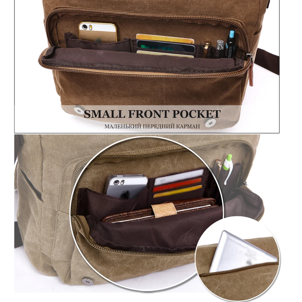 Fashion Canvas Travel Bag for Business Computer Male Shoulder Laptop