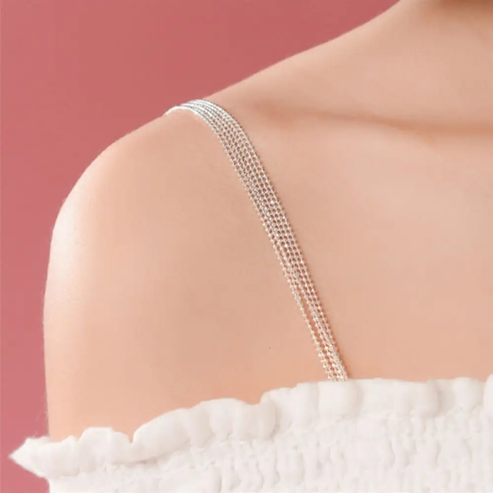 

Fashion Adjustable Shinning Intimates Accessories Wedding Party Replacement Belt Bra Chain Shoulder Straps Bra Straps
