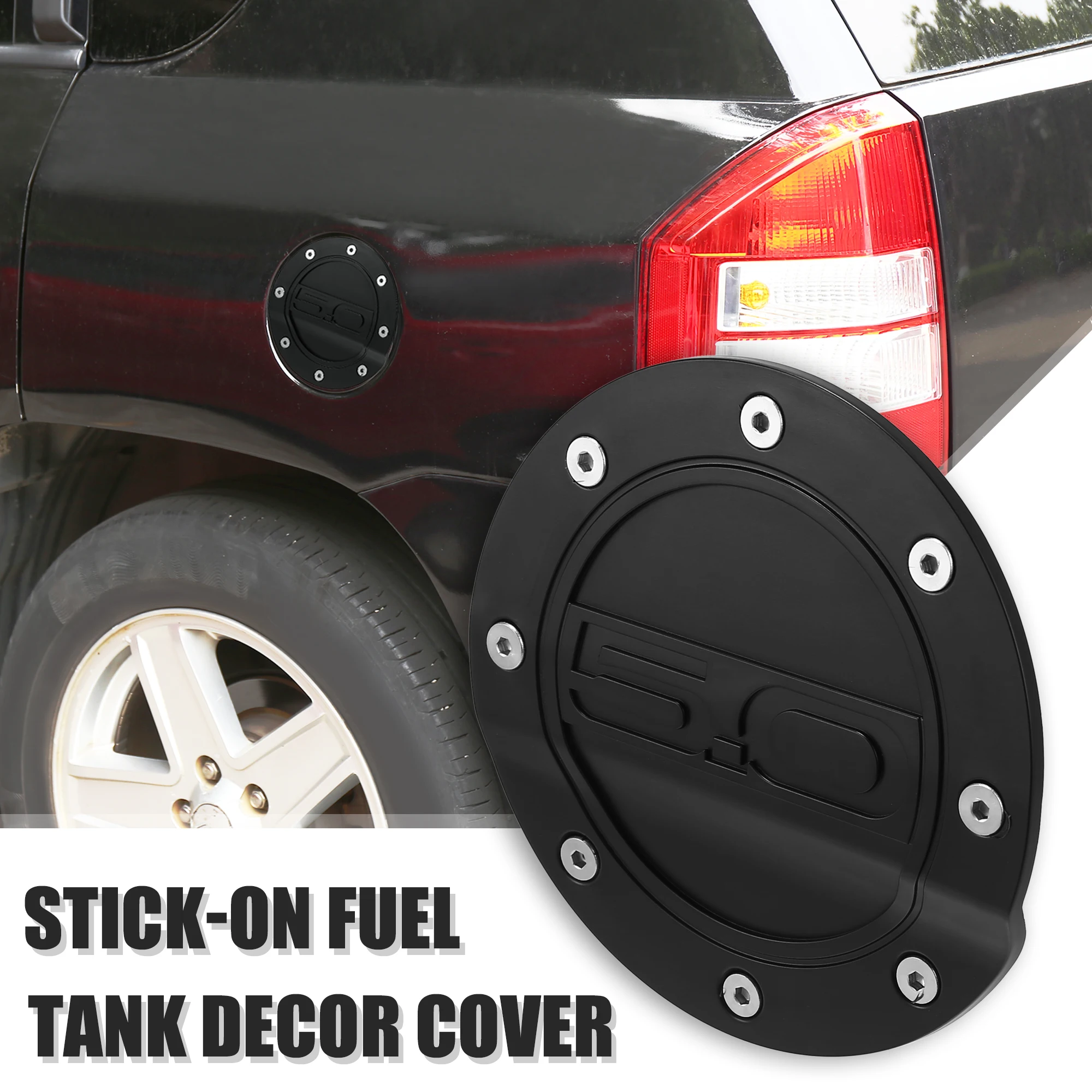 

X Autohaux Fuel Filler Gas Lid Door Cover Pack of 1 Black for Ford for Mustang 2015 2016 2017 2018 2019 2020 2021