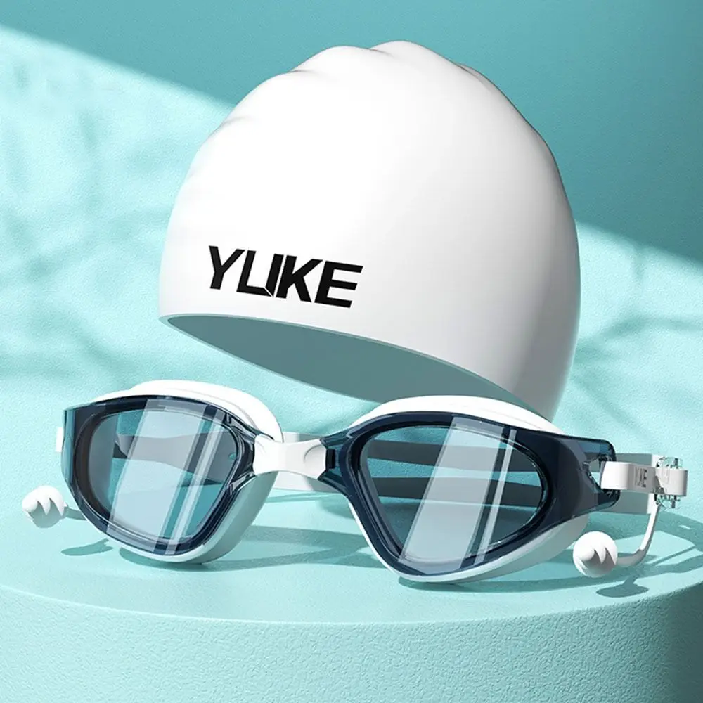 

Anti-Fog Swimming Goggles Outdoor Big Frame Professional Swim Eyewear HD UV Protection With Earplugs Men Women