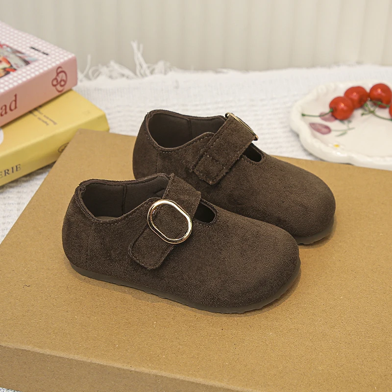 Leather Kids School Loafers Soft Sole Shoes for Boys Girls
