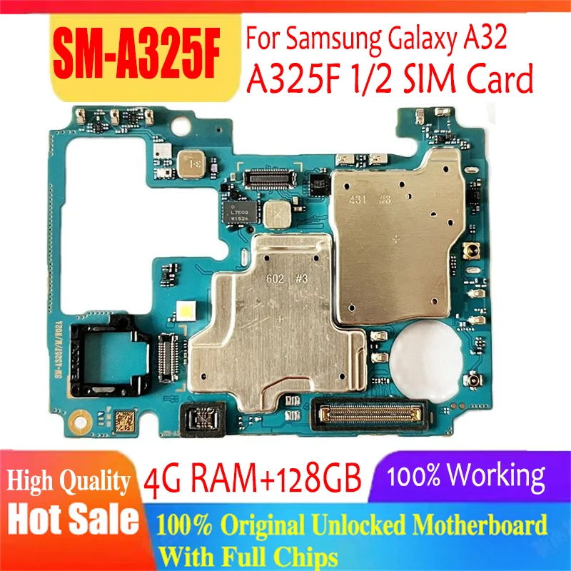 100 Unlocked Mainboard For Samsung Galaxy A32 A325f Motherboard Sm