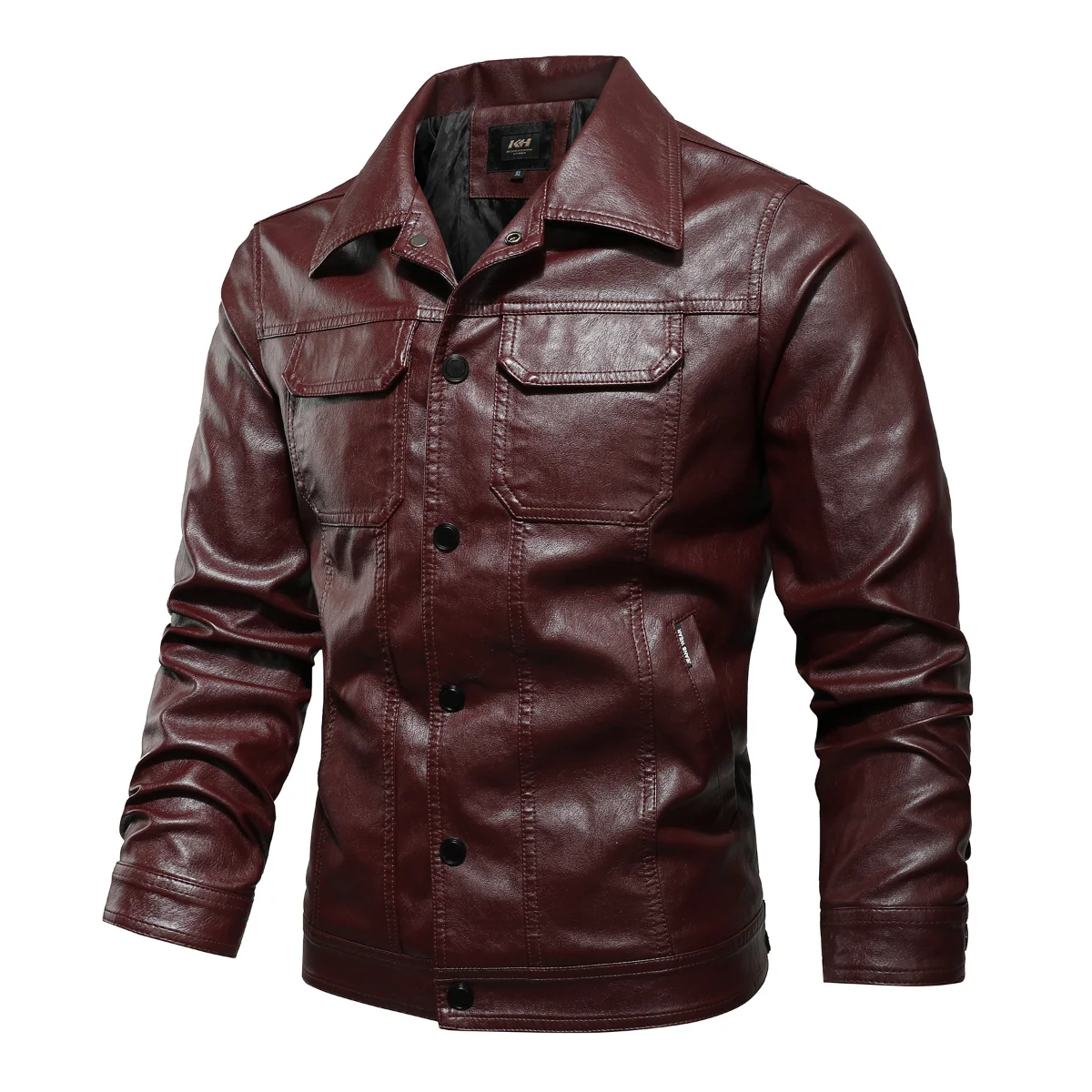 

Men's New Leather Clothing Spring and Autumn Fashion Leather Jacket