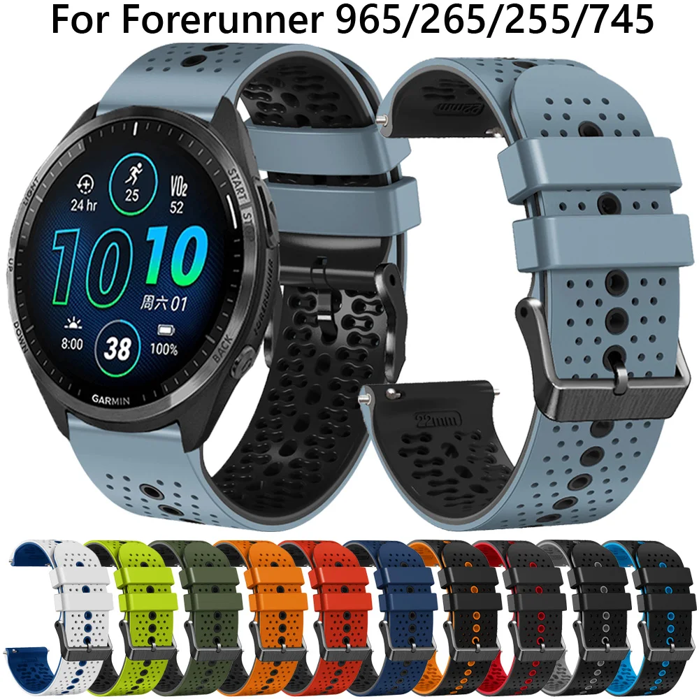 Premium 22mm Silicone Smartwatch Band - Versatile Wrist Strap Bracelet