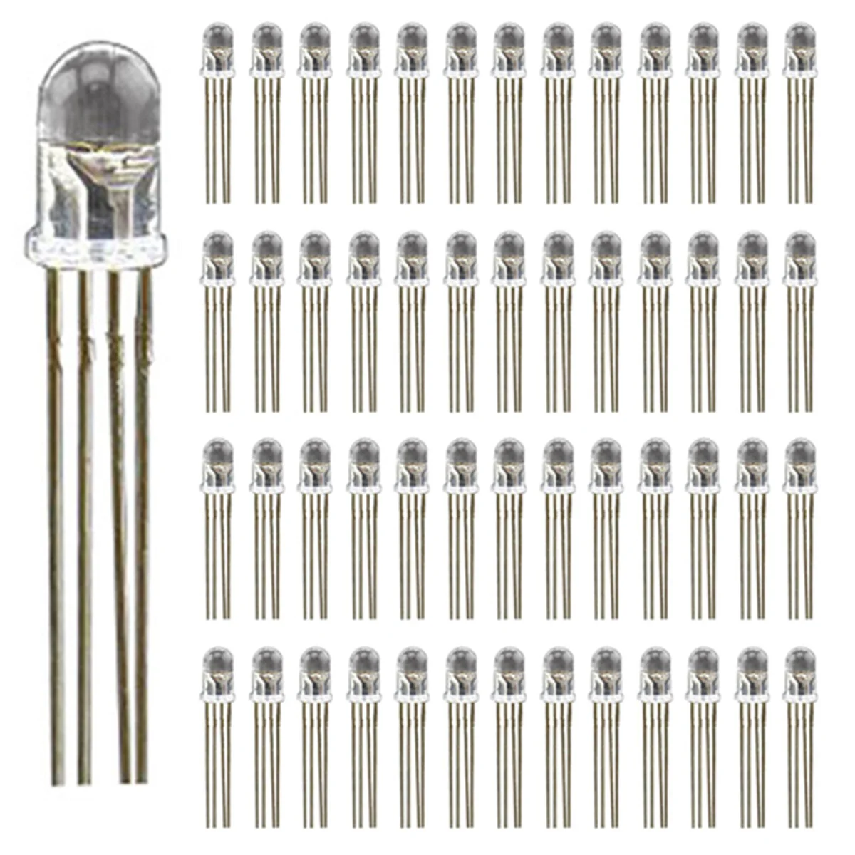 BAAU 400pcs 5mm 4 Pin RGB LED Common Anode Red Green Blue