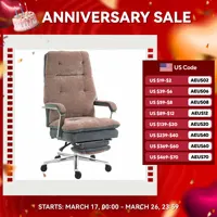 Homcom 400 Lbs Big and Tall Office Chair, Reclining Office Chair with Footrest, Velvet Executive Office Desk Chair 1