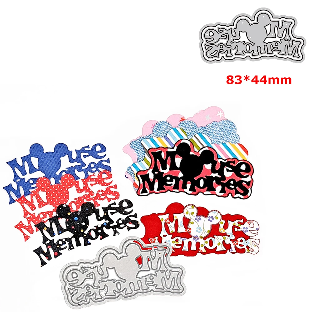 

Disney Mickey Mouse Memories Metal Cutting Dies Letter Words Diecut for DIY Paper Cards Crafting Making Template Stencil 2023