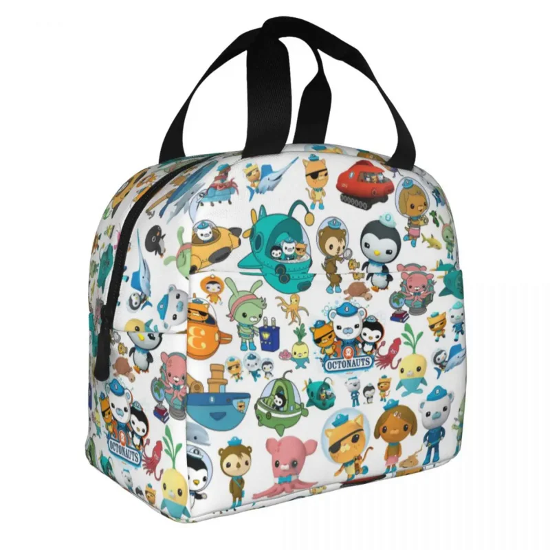 

Термосумка Octonauts с изолированным коллажем, контейнер для еды, симпатичный мультяшный аниме Ланч-бокс, тоут, сумка для бенто, для улицы