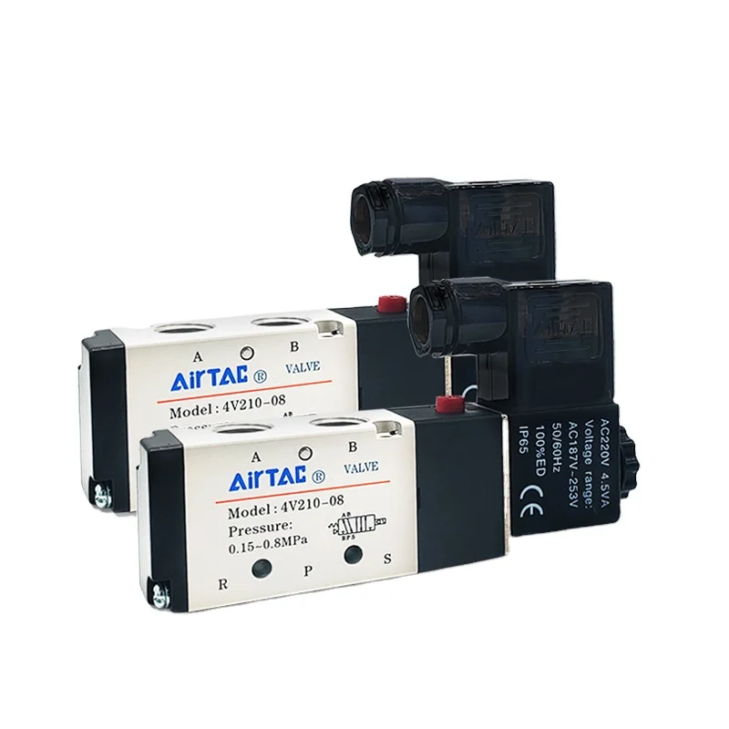 

Air Pilot Control 4V210 Pneumatic Valve 2/5 Way Air Compressor Solenoid Valve