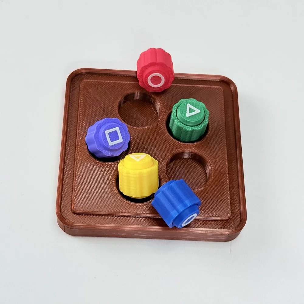 3D Printed Toy Miniature Figurines Ornament Crafts Board Game Accessories 3d Printing Calamari Game Dice Party Game Props Square Circle Triangle Printing Bar Games Party Props Korean Film Play