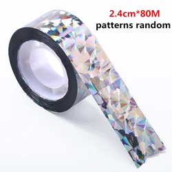 Reflective Bird Repellent Scare Tape - Double-Sided Deterrent Ribbon (2.4cmX80M)