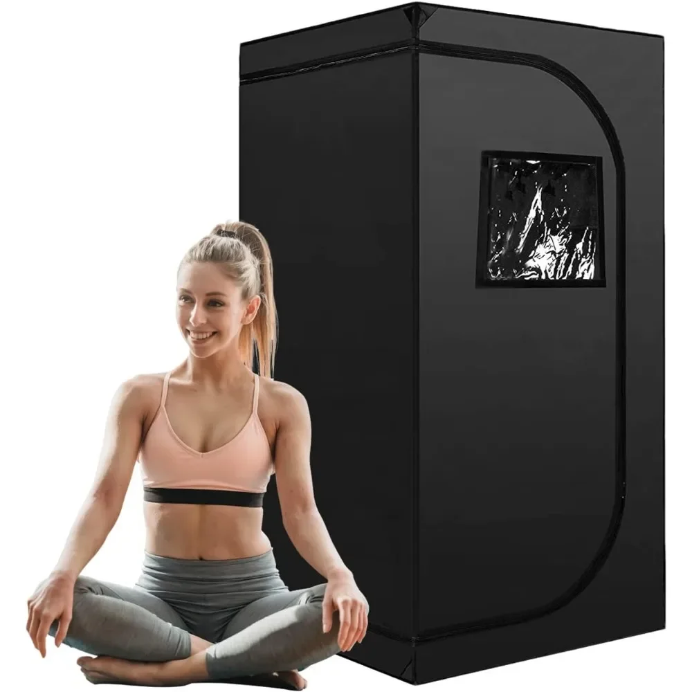 

Portable Sauna Tent for Relaxation Detox Therapy (Steamer Not Included- Black, 55.1"X31.5"X31.5") Freight free