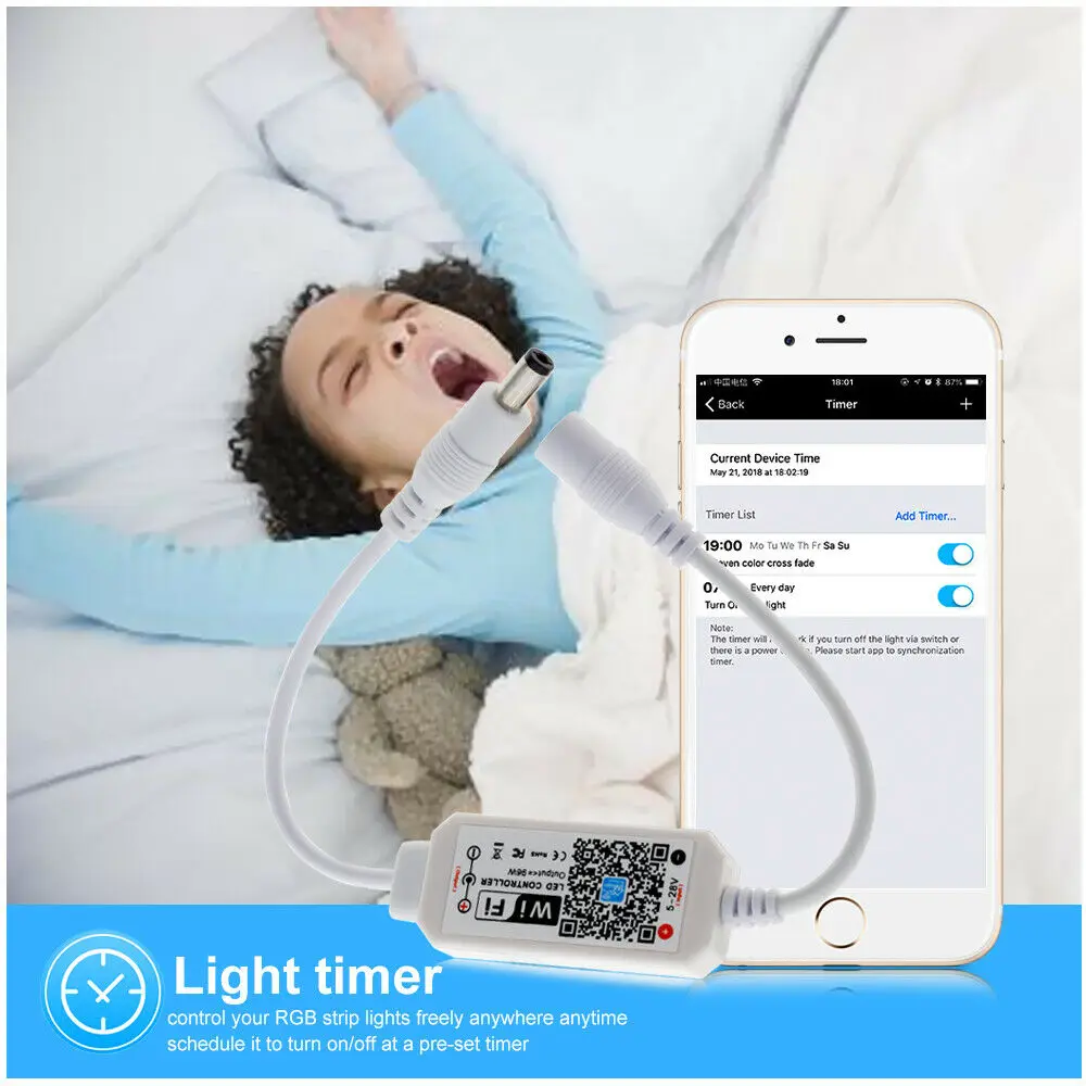 Magic Home WiFi Led Dimmer Controller Wireless Remote Controller DC12V 24V 5050 5630 3528 Single Color Strip For Alexa Google