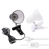 Black White E27 Desk Lamp for Dorm Room Clip DIY Table Lamp Holder Replaceable Light Source led Table Lamp Clip lamp for Reading 1