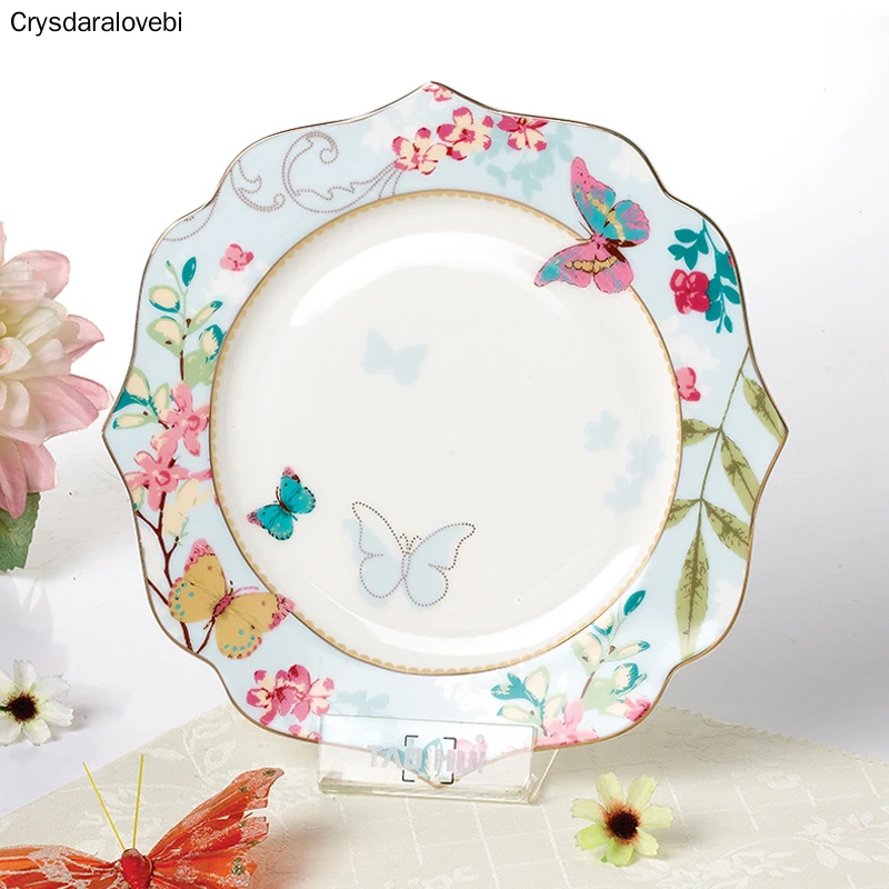 Porcelain Tableware Platter Steak Fruit Dinner Plates Flat Dishes