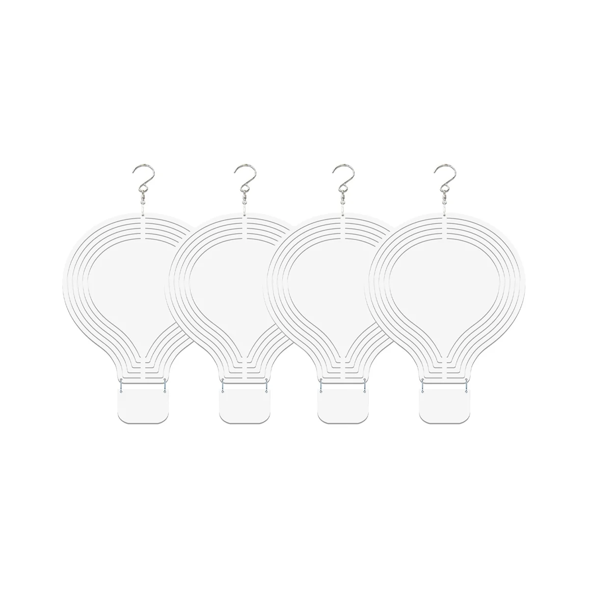 

4 шт. 8 дюймов сублимационный Спиннер, пустые сублимационные заготовки, воздушный шар в форме орнамента для украшения двора, сада