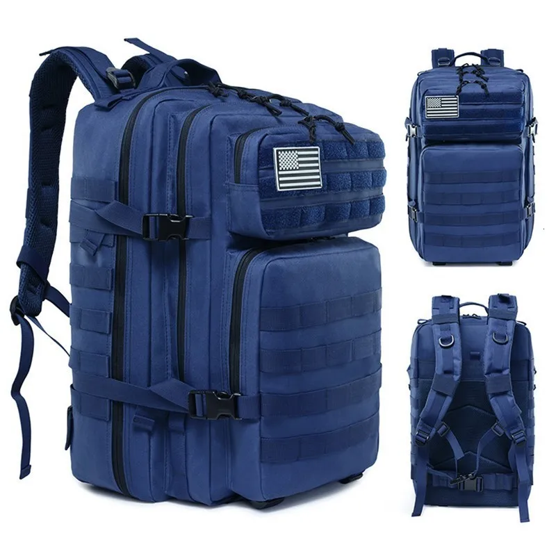 EDIFIT, Mochila Crossfit, 45L, Militar, Tactica, para Gimnasio, Senderismo,  Acampada o Supervivencia, Unisex, Resistente, con Multiples Bolsillos  (Azul) : : Deportes y aire libre