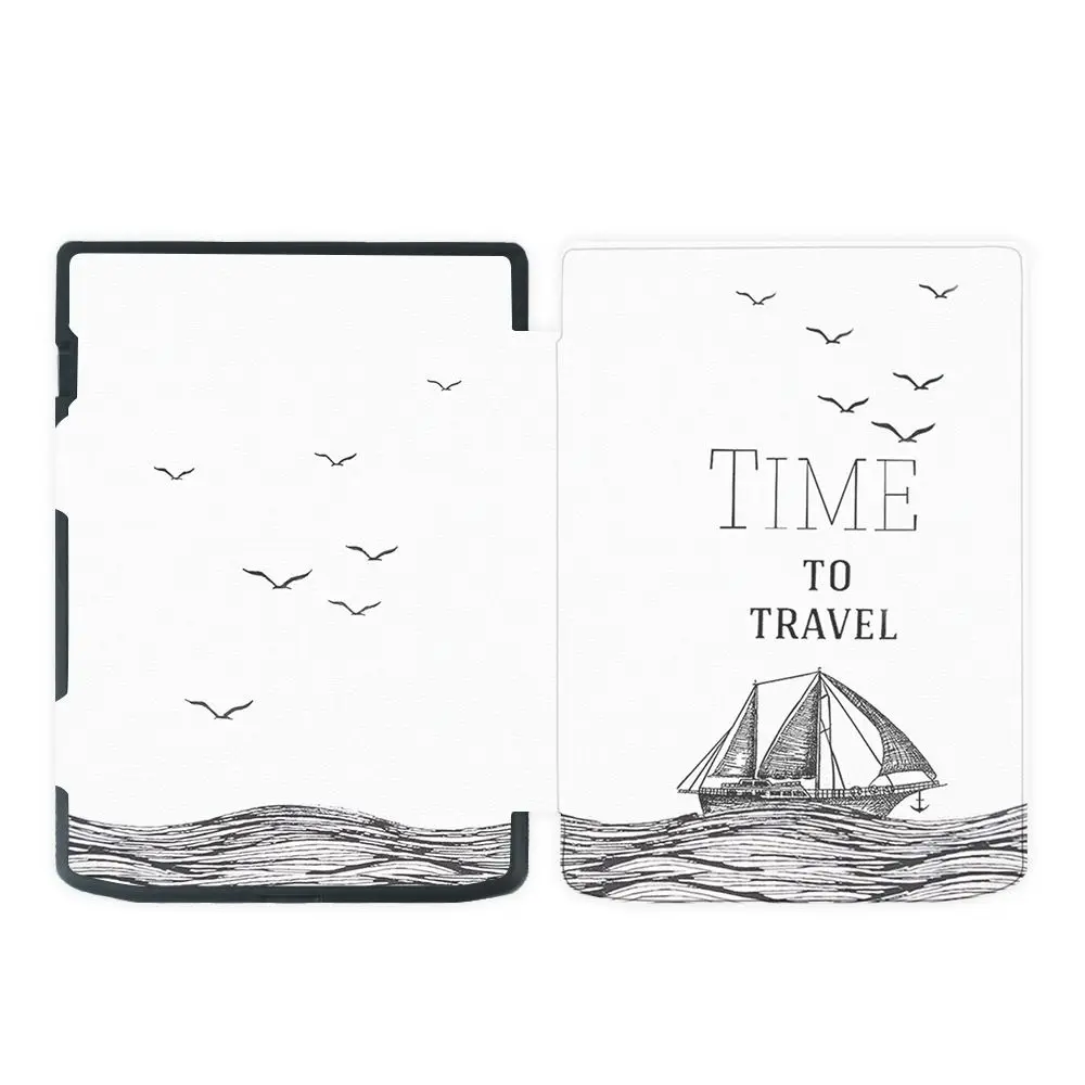 Premium PU Leather Multi-Fold E-Reader Case with Auto Wake/Sleep Feature