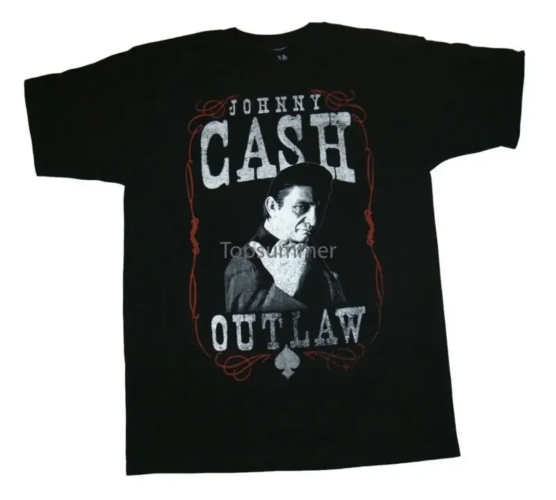 

Johnny Cash - Outlaw - T Shirt S-M-L-Xl-2Xl Brand New - T Shirt