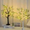 24 LED green leaf artificial birch light, battery operated decorative light for Christmas and holiday decoration 1