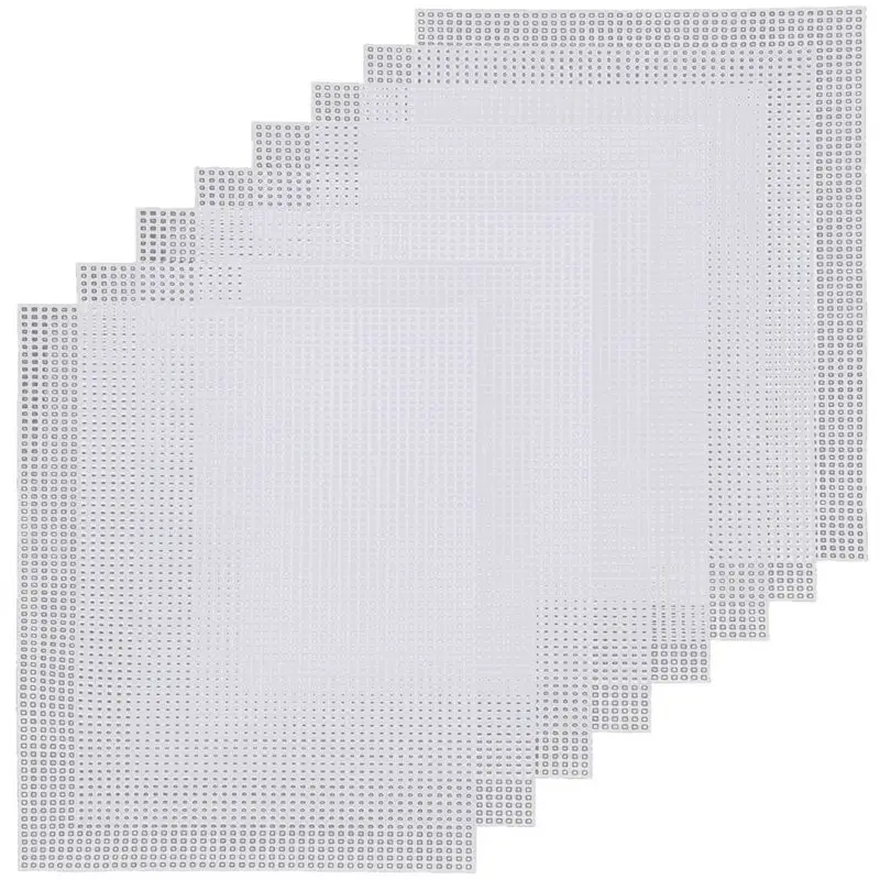 M-모던 캔버스 패드 8개 흰색 직사각형 플라스틱 메쉬 시트 DIY 공예용 유연..