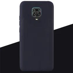Silicone TPU Back Cover Phone Case - Soft and Durable Protective Shell for Redmi Note 9 Pro (Black)