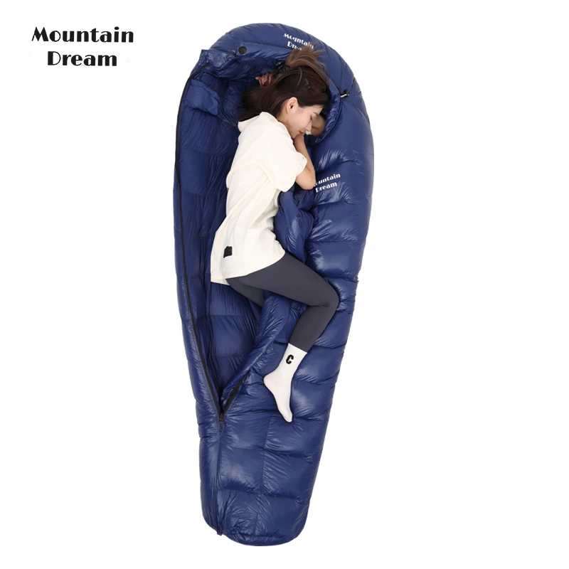 Mountaindream Winter Autumn Ultralight Mummy Down Sleeping Bag sleeping bag survival sleeping bag Outdoor Travel Camping Nylon White Duck Down
